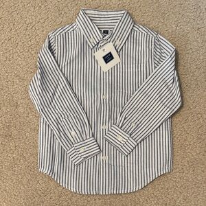 Janie and Jack Blue Striped Button Down Shirt